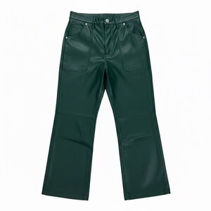 EUC Blank NYC The Baxter Ribcage Wide Leg Cropped Faux Leather Pants, Pockets